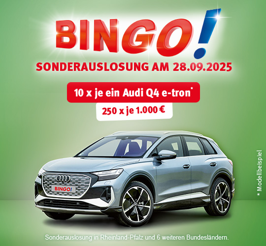 Bingo Sonderauslosung am 28.09.2025