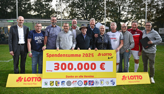 Spendensumme auf dem Spendencheck