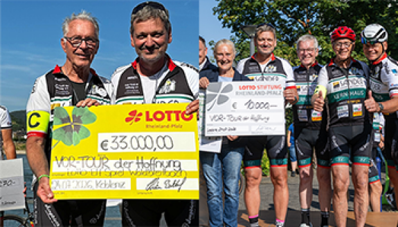 &bdquo;VOR-TOUR der Hoffnung&ldquo; Schecks