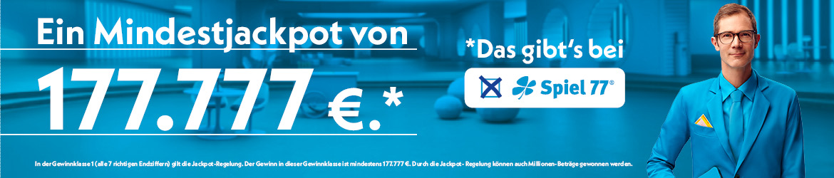 Mindestjackpot von 177.777€