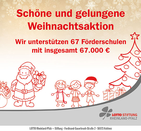 Weihnachtsaktion der Lotto-Stiftung